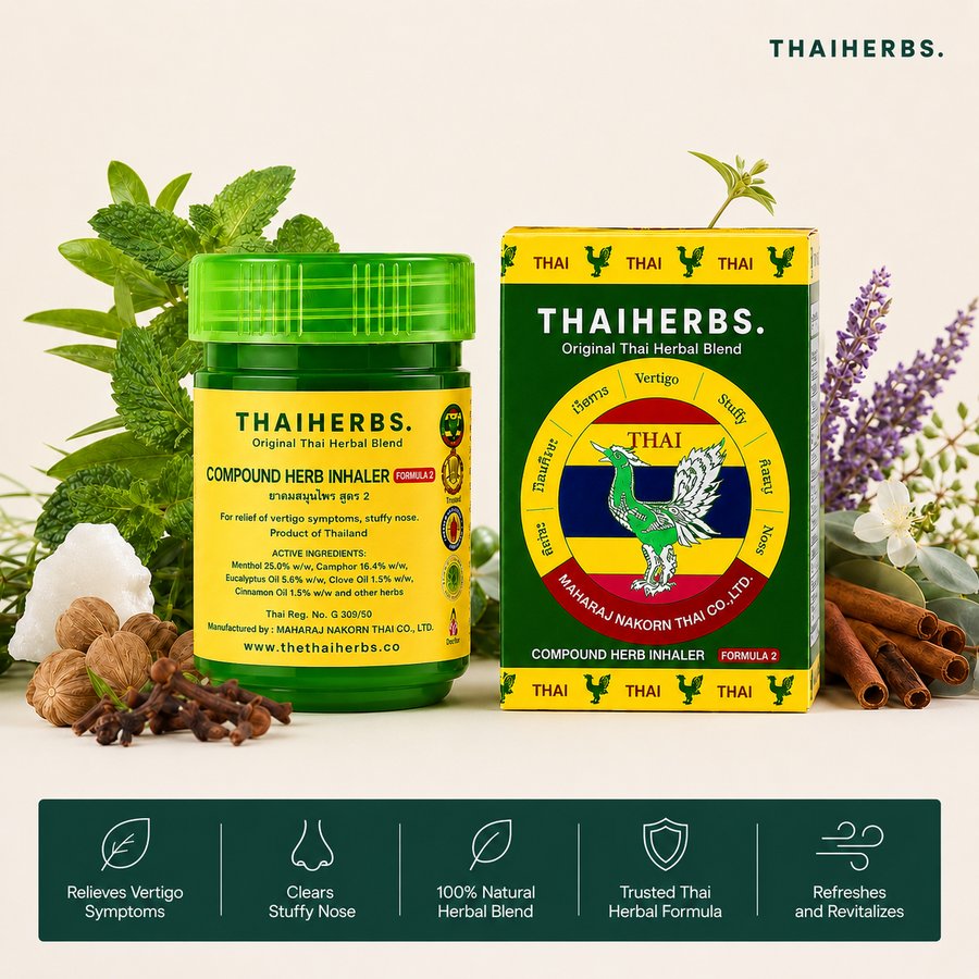 The Thai Herbs inhaler with benefits and herbs